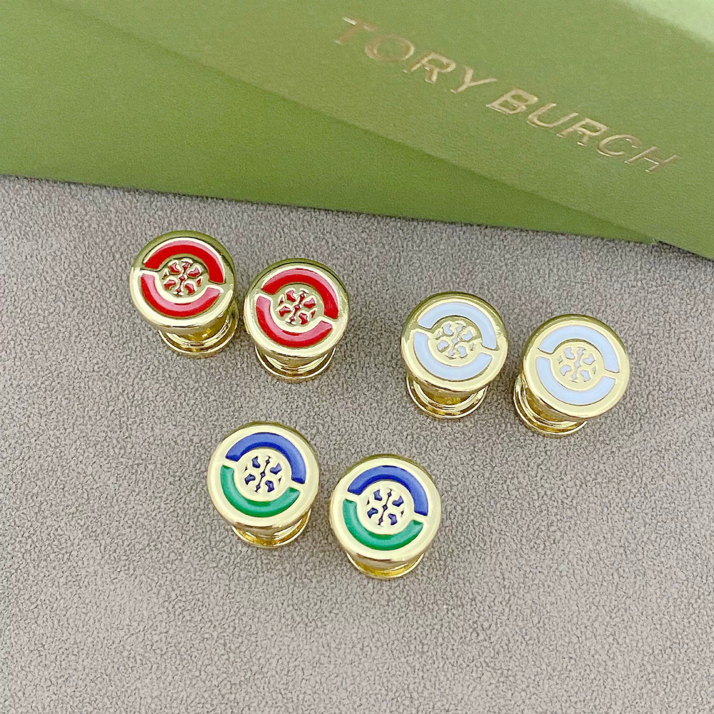 Tory Burch Copper Enameled Colorful Earrings Style